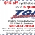 $15 OFF synthetic oil change up to 5 quarts