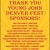 Thank You Sponsors
