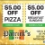 $5.00 OFF Pizza