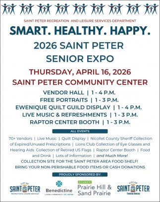 Saint Peter Recreation and Leisure Services Department 2026 Senior Expo