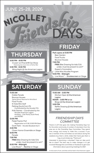 Nicollet Friendship Days 2026