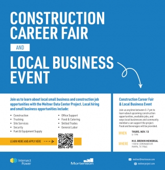 Construction Career Fair and Local Business Event (November 13, 2025)