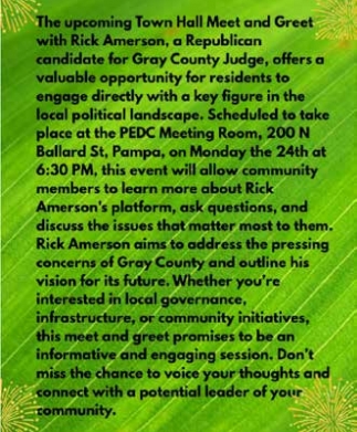 Gray County Town Hall Meet & Greet (November 24, 2025)