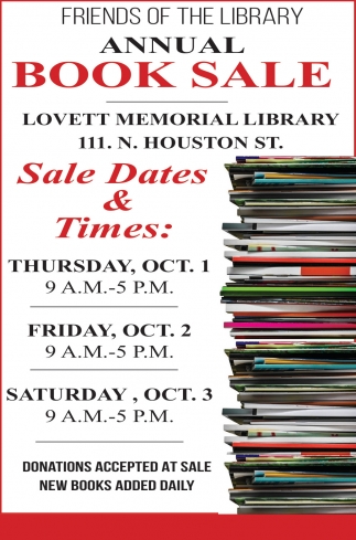 Friends of the Library Annual Book Sale