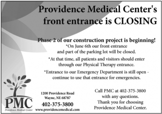 Providence Medical Center's Front Entrance Is CLOSING