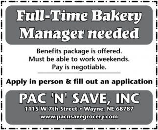 Bakery Manager