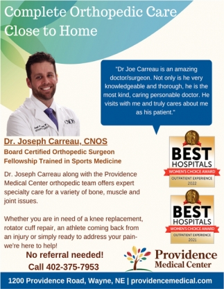 Complete Orthopedic Care Close to Home