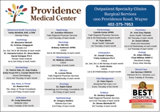 Outpatient Specialty Clinics Surgical Services