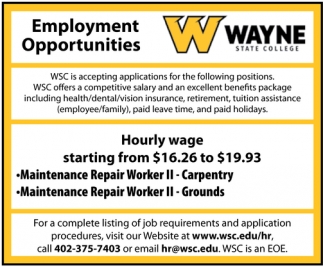 Employment Opportunities