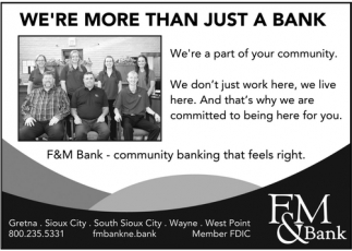 We're More Than Just A Bank