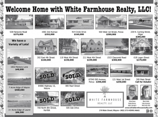 Welcome Home with White Farmhouse Realty, LLC!