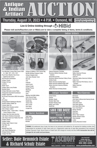 Antique & Indian Artifact Auction