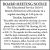 Board Meeting Notice