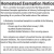 Homestead Exemption Notice