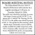 Board Meeting Notice