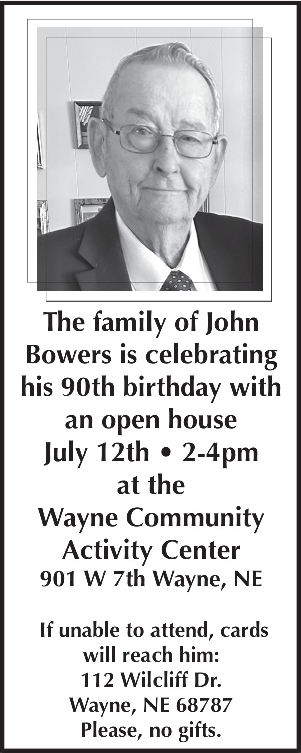 John Bowers 90th Birthday Celebration (Jule 12th, 2025)