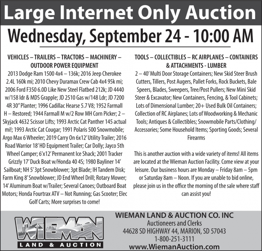 Wieman Land & Auction Co. Inc