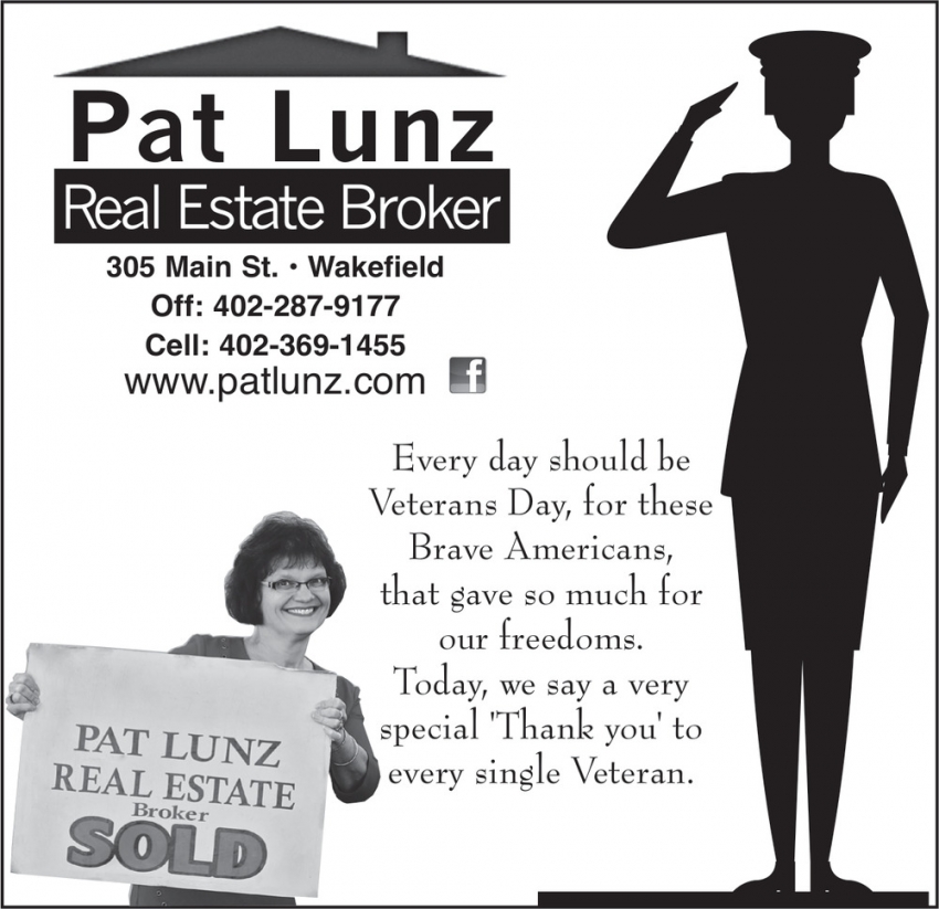 Pat Lunz Real Estate Broker