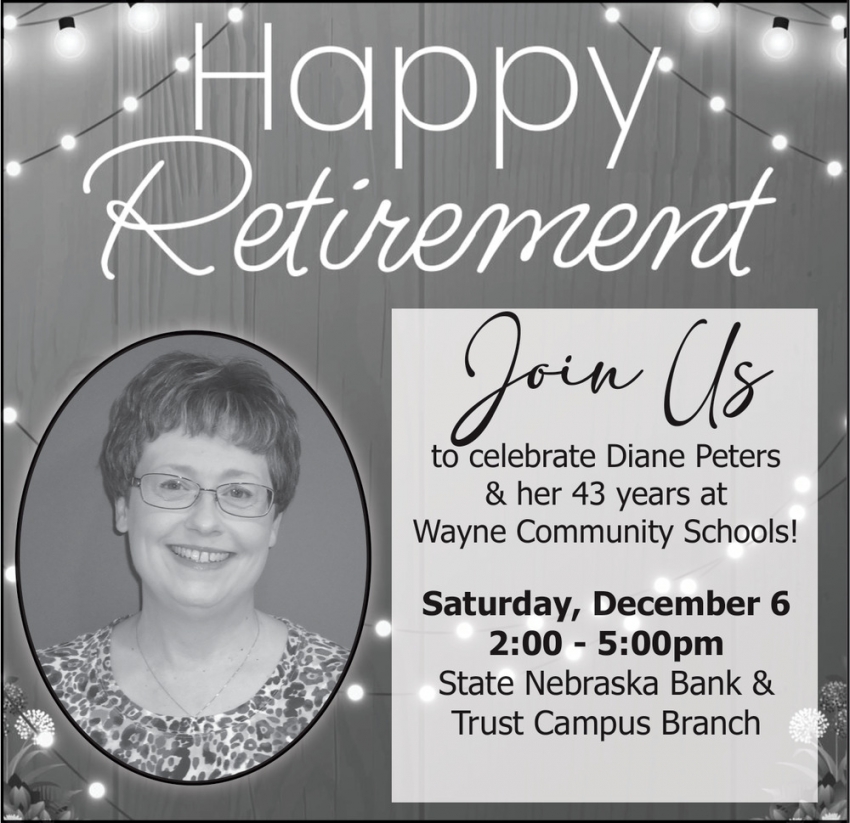 Diane Peters Retirement (December 6, 2025)