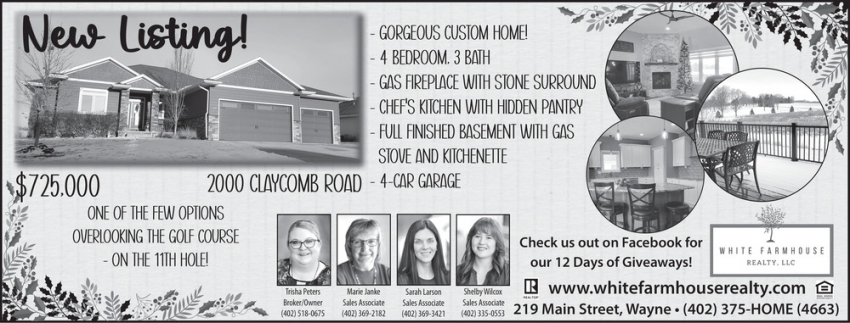 White Farmhouse Realty, LLC: Trisha Peters, Marie Janke