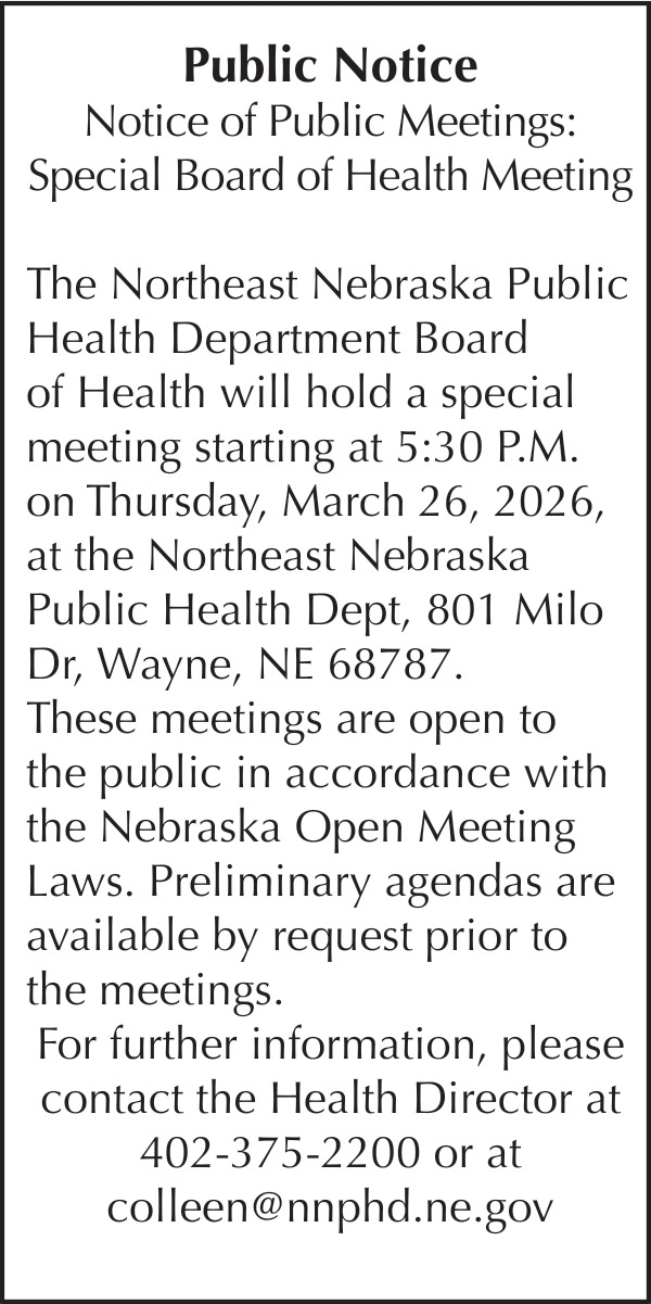 Northeast Nebraska Public Health Department