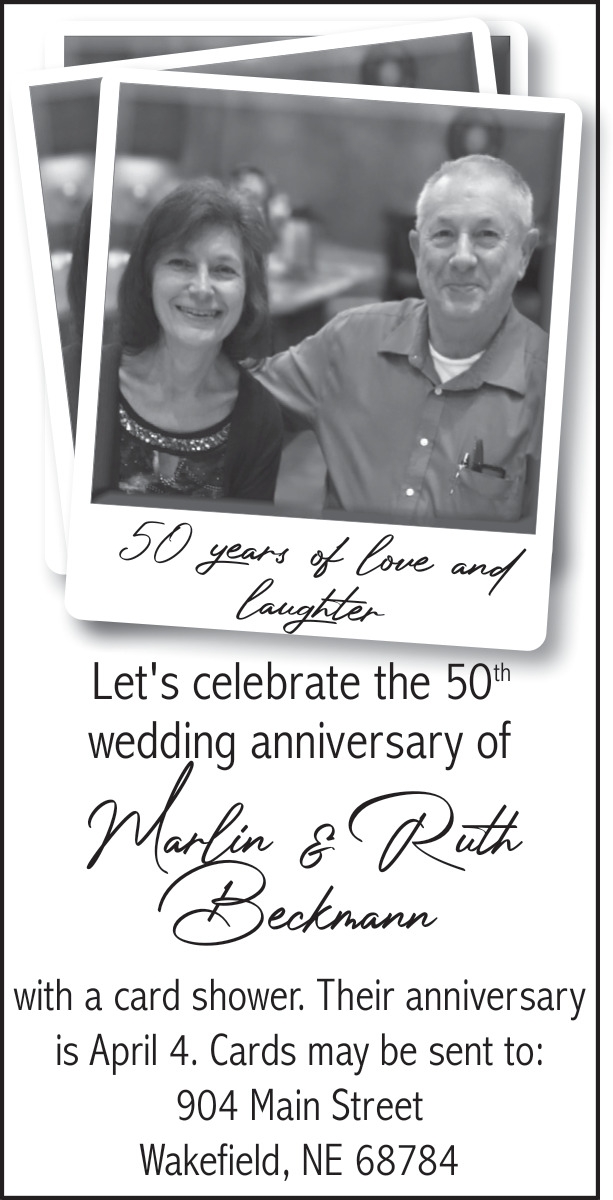 50th Wedding Anniversary of Marlin & Ruth Beckmann