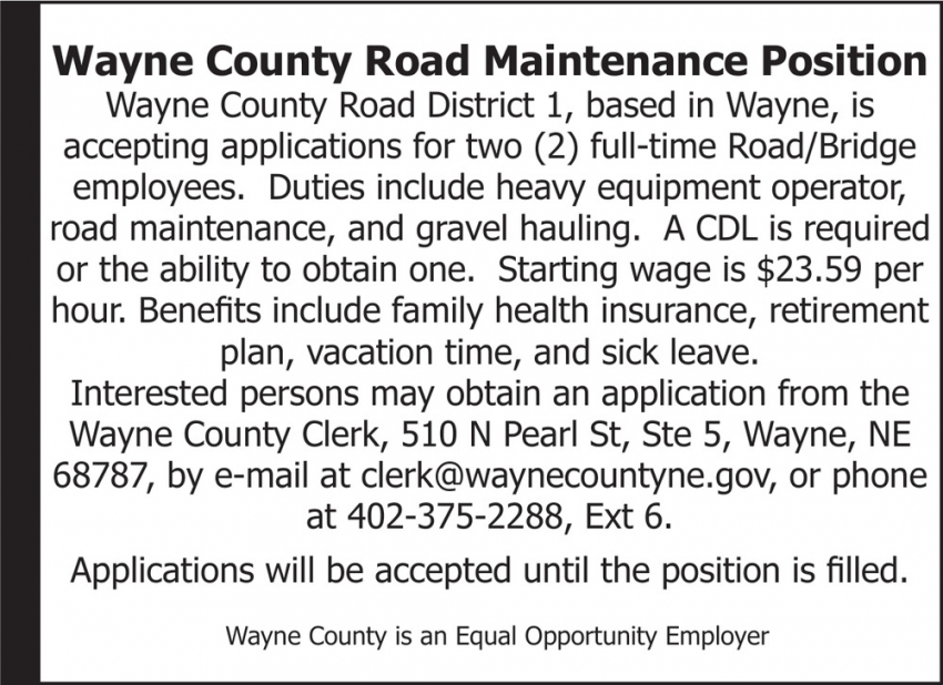 Wayne County Road District 1