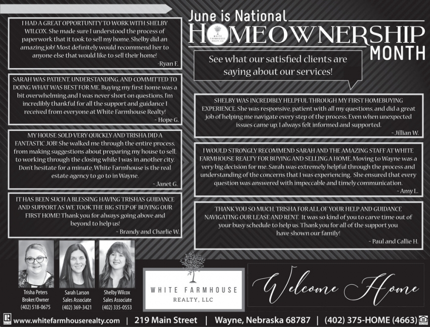 White Farmhouse Realty, LLC: Trisha Peters, Marie Janke