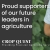 Proud Supporters Of Our Future Leaders In Agriculture