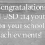 Congratularions All USD