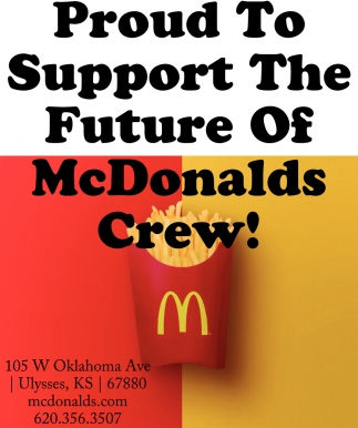 Proud To Support The Future Of McDonalds Crew!