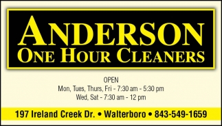 Anderson One Hour Cleaners