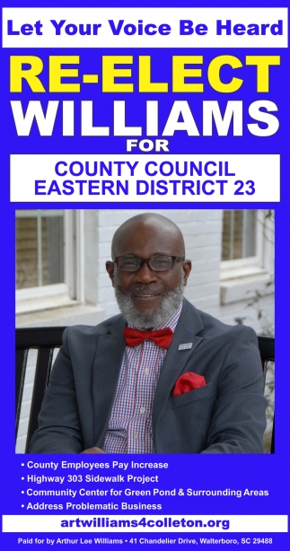 Re-Elect Williams for County Council District 23