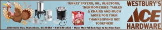 Turkey Fryers, Oil, Injectors, Thermometers