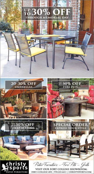 Up To 30 Off Christy Sports - Christy Sports Fort Collins Patio Furniture