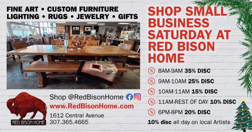 Shop Small Business Saturday at Red Bison Home