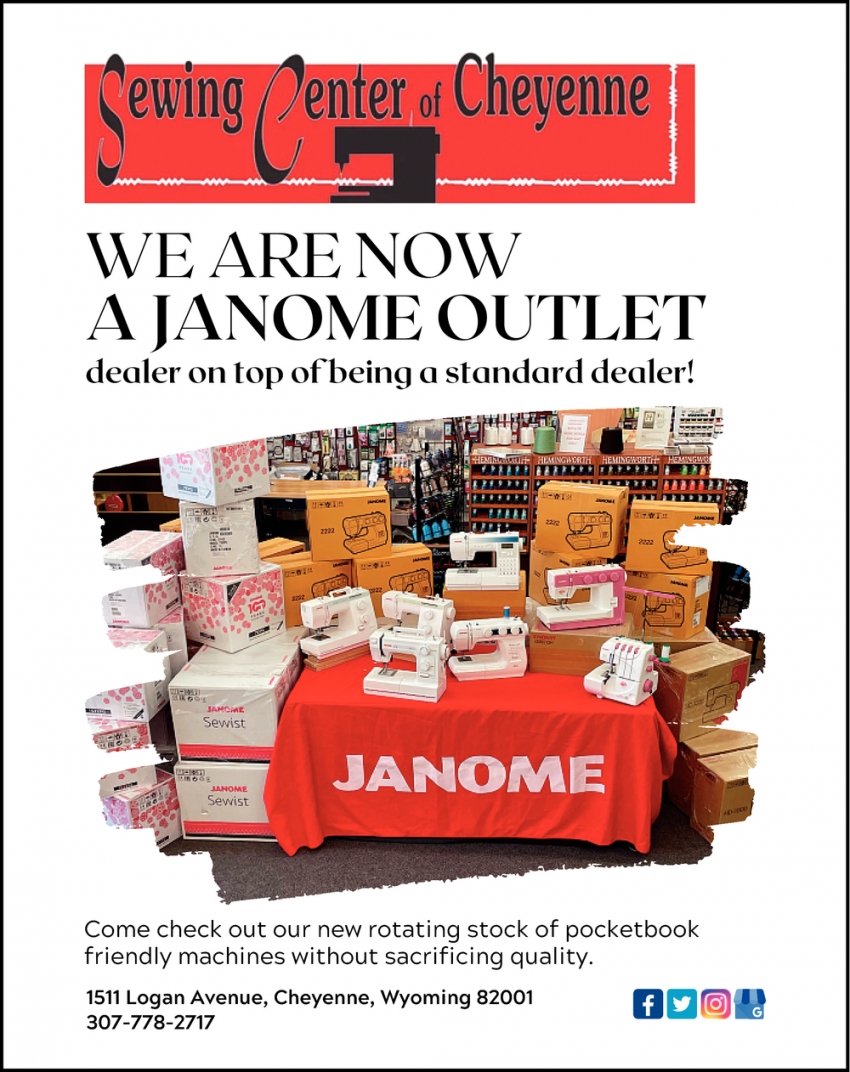 We Are Now a Janome Outlet