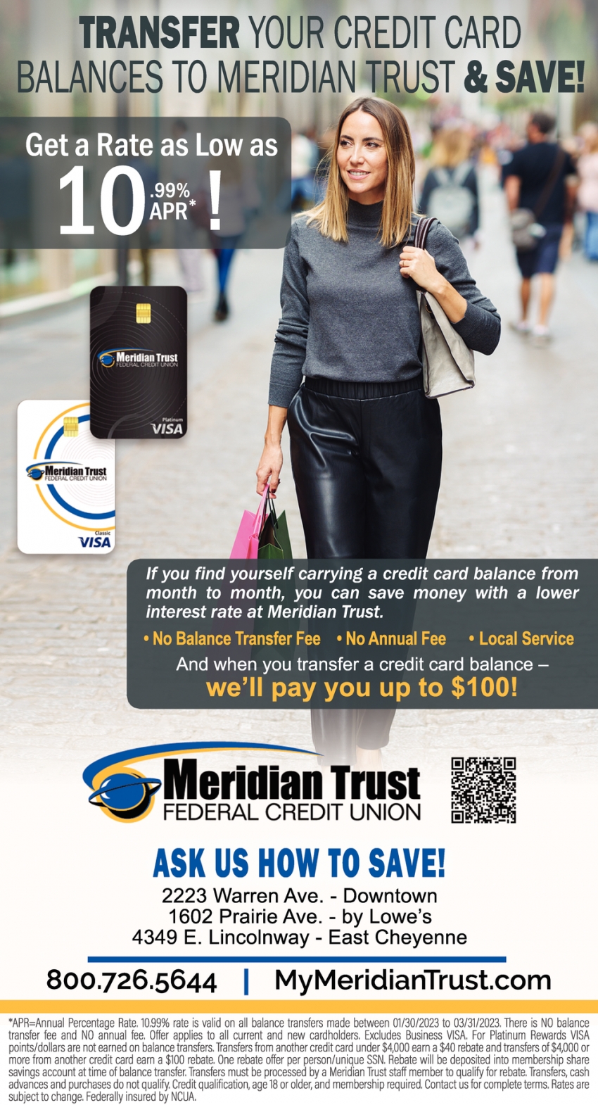 Transfer Your Credit Card Balances to Meridian Trust & Save!