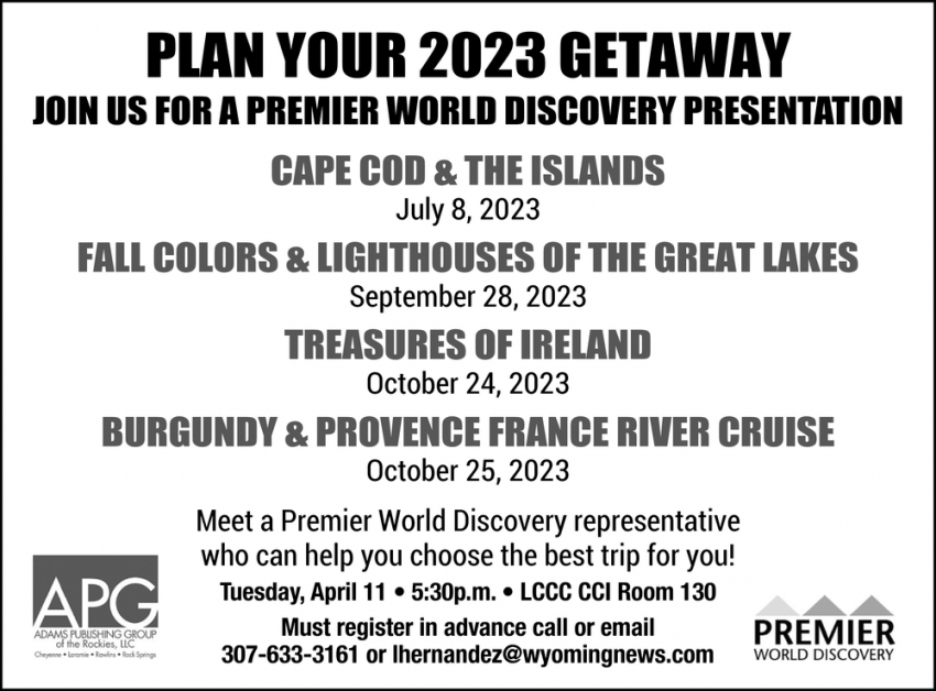 Plan Your 2023 Getaway