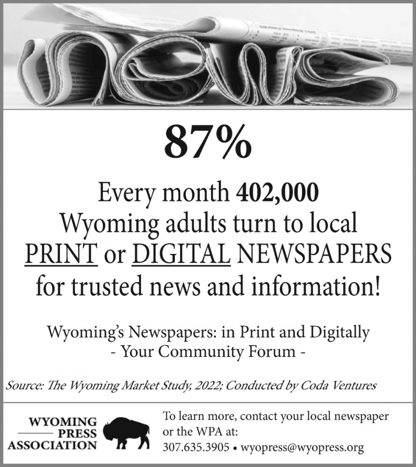 Wyoming's Newspaper: In Print and Digitally