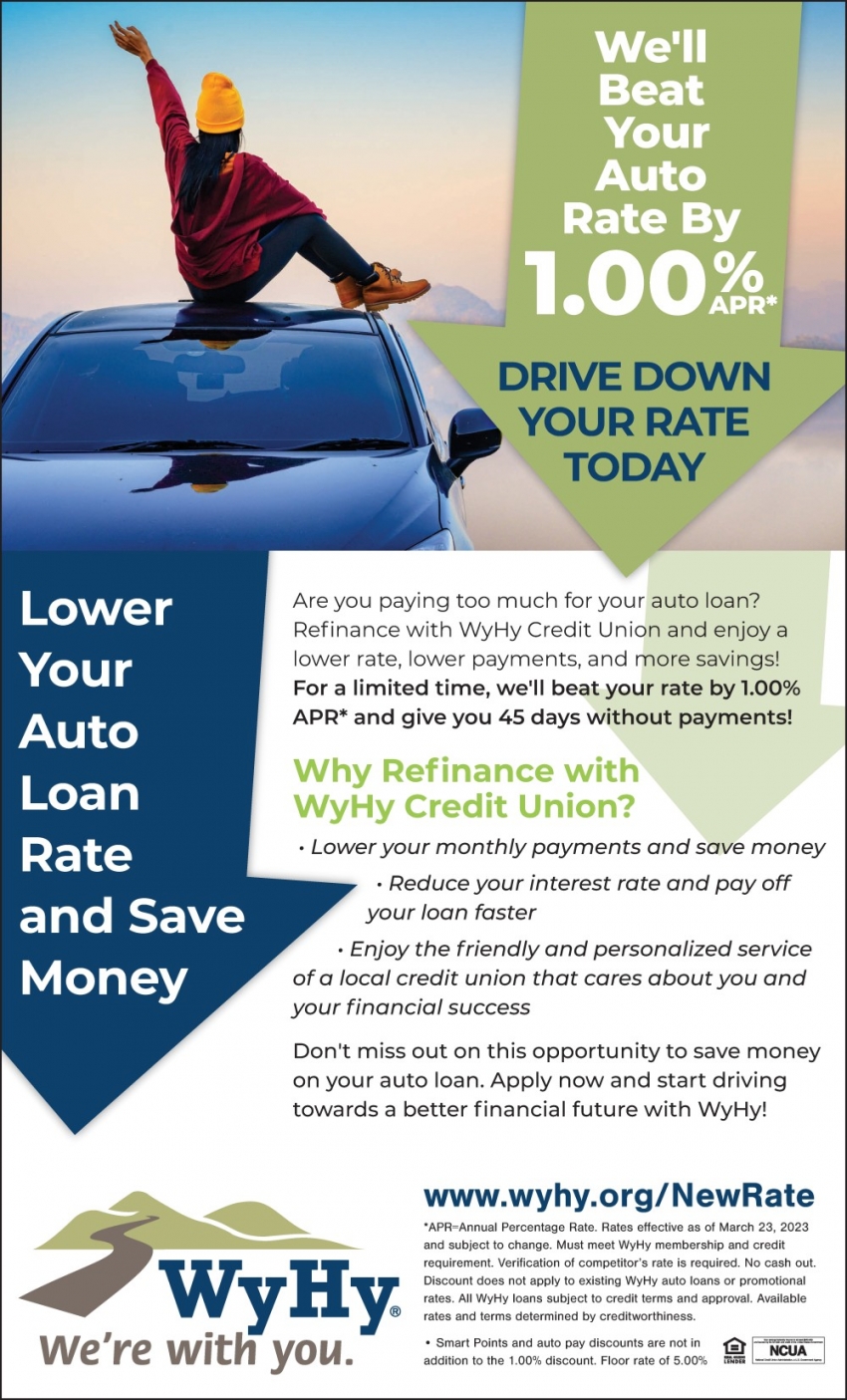 We'll Beat Your Auto Rate by 1.00% APR