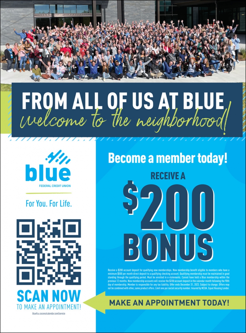 From All of Us at Blue Welcome to the Neighborhood!
