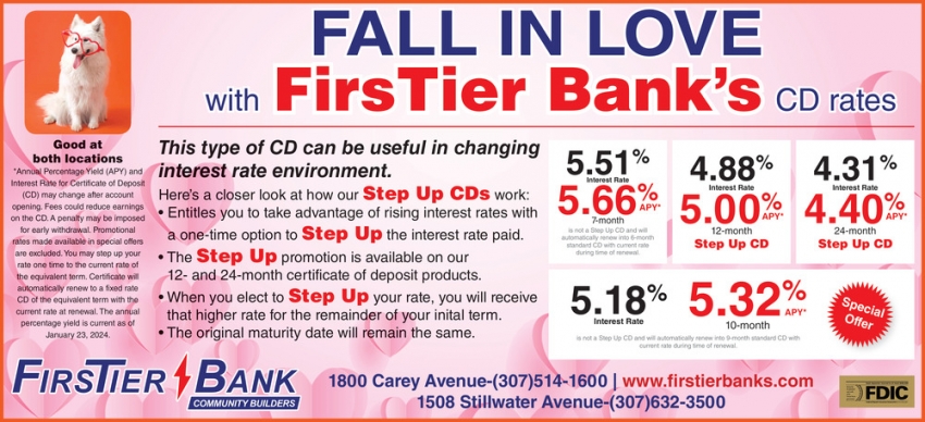 Fall in Love with FirsTier Bank's CD Rates