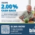 Earn 2.00% Cash Back