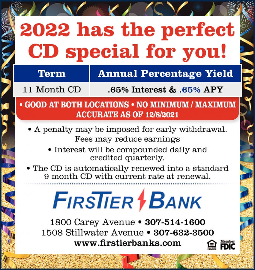 2022 Has the Perfect CD Special for You!