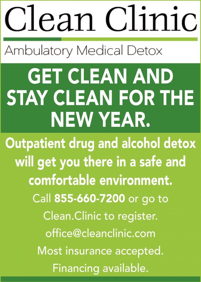 Get Clean and Stay Clean for the New Year