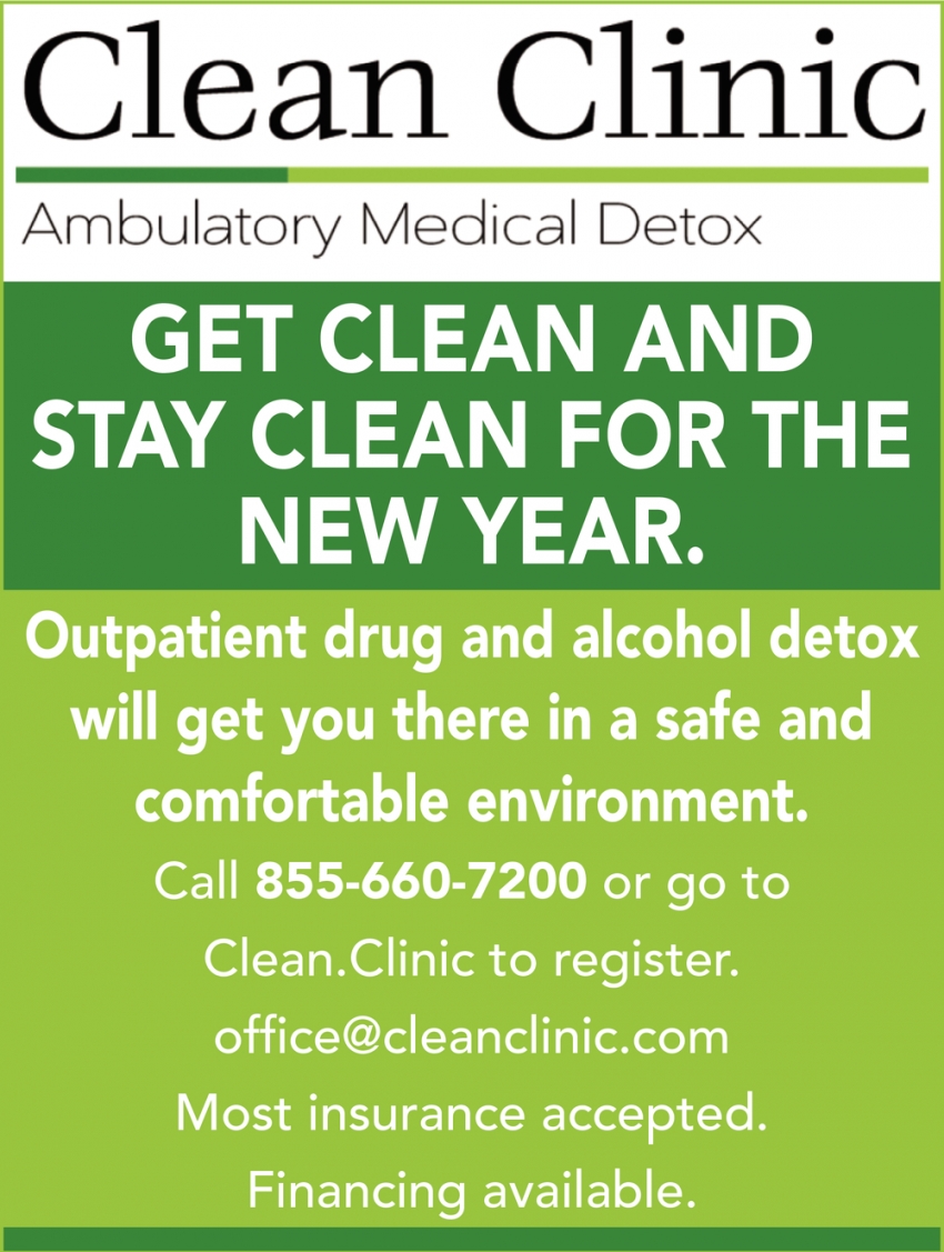 Get Clean and Stay Clean for the New Year