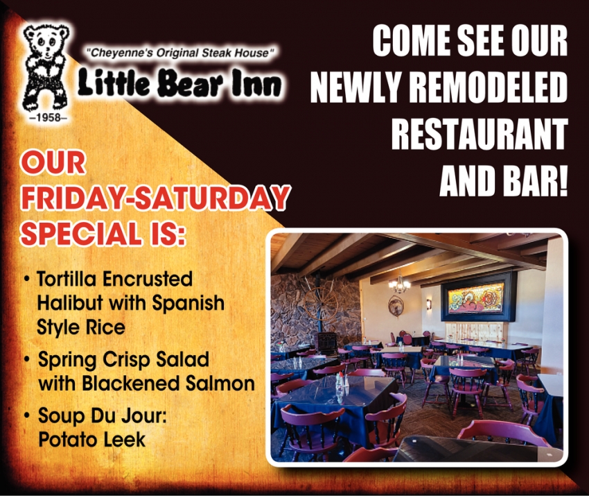 Come See Our Newly Remodeled Restaurant and Bar!