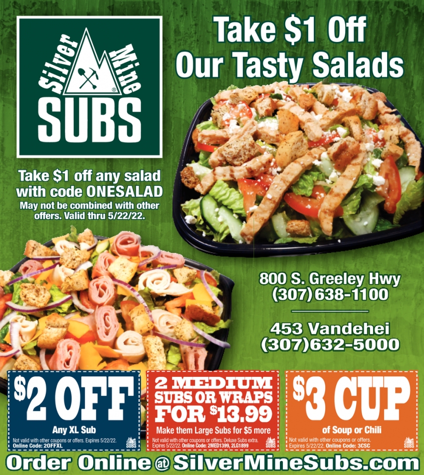 Take $1 Off Ours Tasty Salads