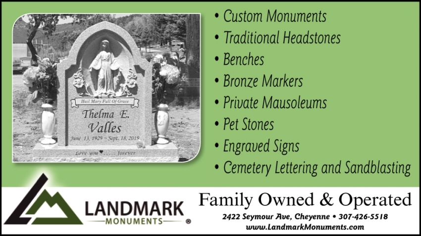 Custom Monuments, Traditional Headstones